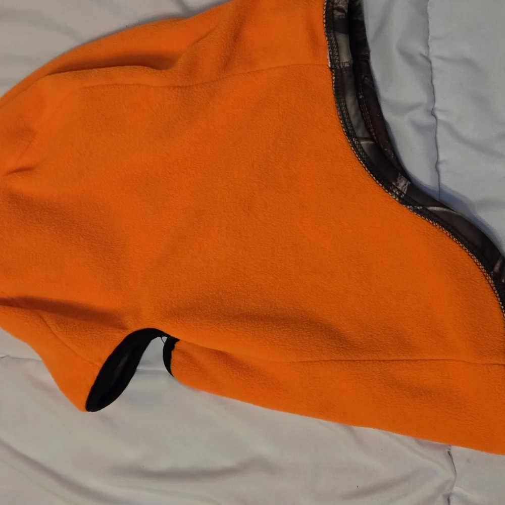 Huntworth Performance Reversible Camo/Orange Fleece Lined OZ Hunter Balaclava